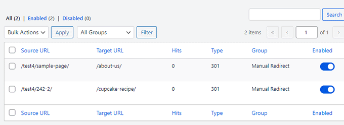 管理重定向 Manage redirects
