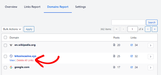 一键轻松删除不良链接或垃圾链接 Easily remove bad or spam links with one click
