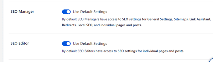 SEO 用户角色 SEO user roles