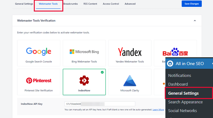 IndexNow 启用 IndexNow enabled