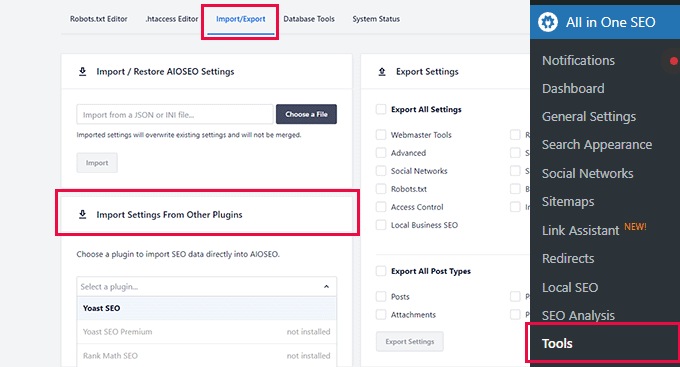 手动导入 SEO 数据 Import SEO data manually