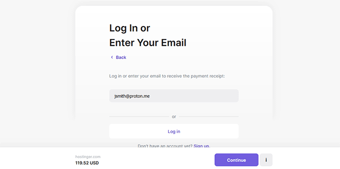 Укажите адрес электронной почты Provide email address
