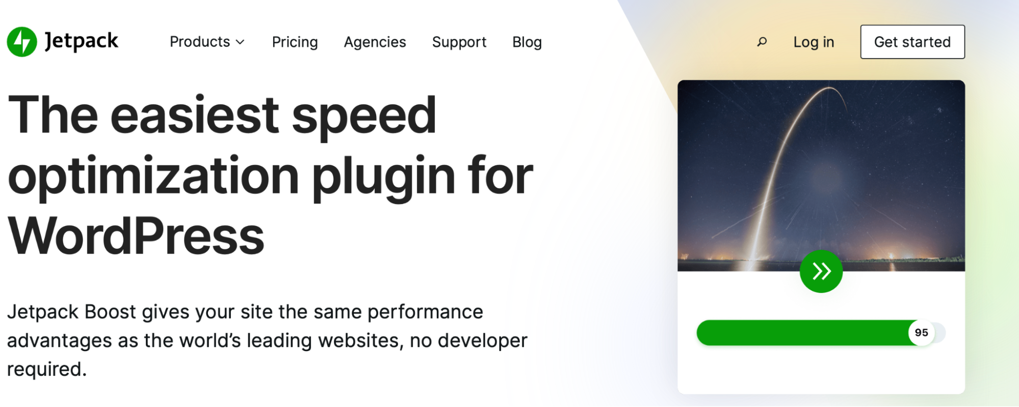 Jetpack Boost Homepage-Design