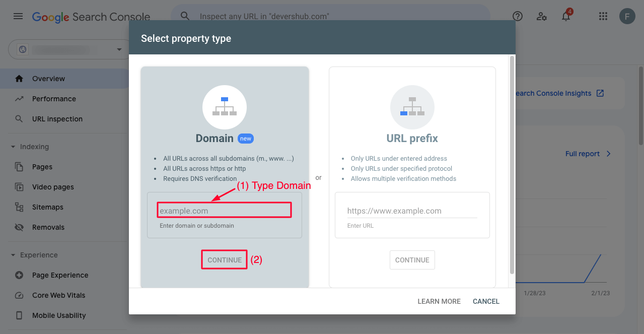 So erstellen Sie eine Sitemap und übermitteln sie an Google und andere Suchmaschinen 19 Verify Your Domain in Google Search Console