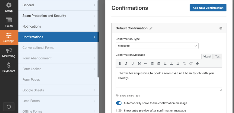 画面上の部屋の予約確認 - IsItWP - 無料の WordPress テーマ検出器 onscreen room booking confirmation