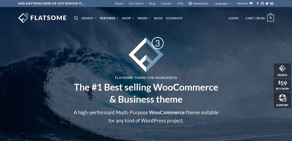 Flatsome 다목적 반응형 WooCommerce 테마
