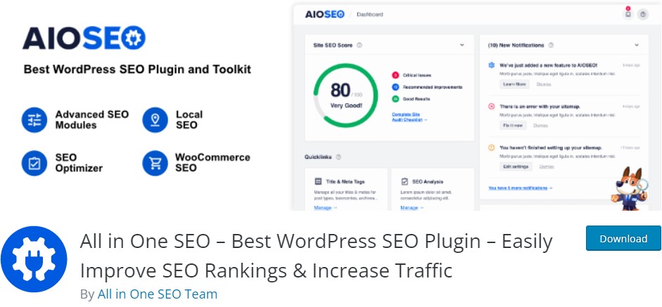 Tutto in uno SEO: il miglior plugin SEO per WordPress
