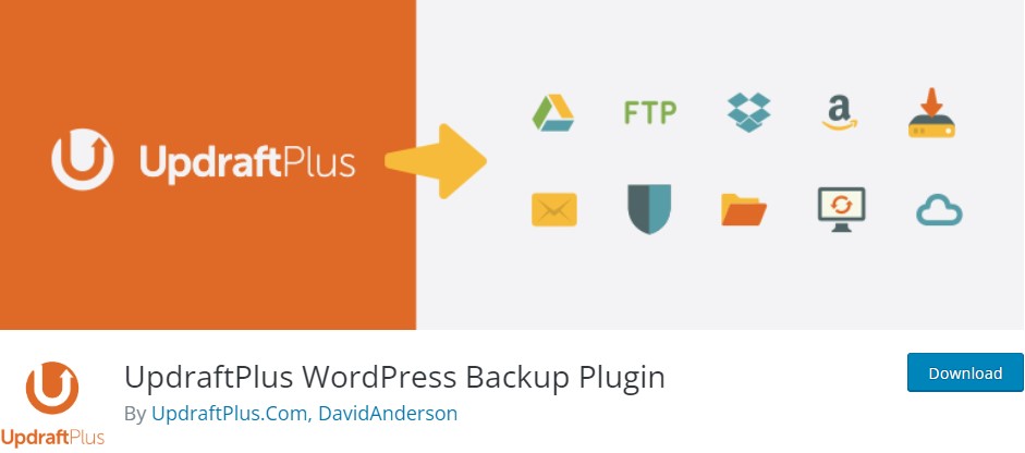 Plugin UpdraftPlus per il backup di WordPress
