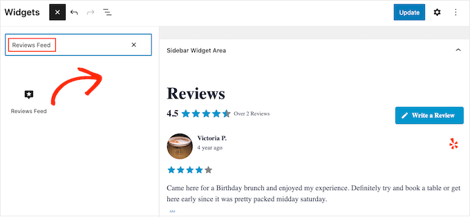 위젯 준비 영역에 리뷰를 추가하는 방법 How to add reviews a widget-ready area