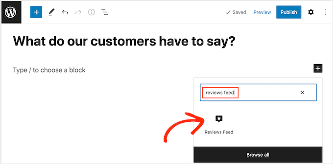 WordPress 웹사이트에 리뷰 피드 블록 추가하기 Adding a Reviews Feed block to your WordPress website