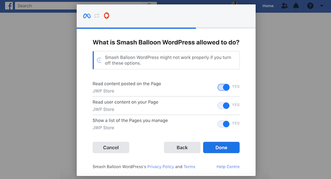 리뷰 피드 플러그인에 Facebook 페이지에 대한 액세스 권한 부여 Giving the Reviews Feed plugin access to your Facebook page