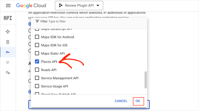 제한된 Google API 키 생성 Creating a restricted Google API key