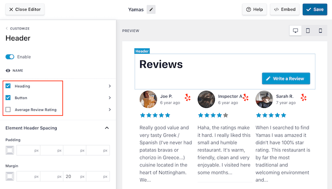 Google, Facebook 또는 Yelp 피드에서 콘텐츠 제거 Removing content from a Google, Facebook, or Yelp feed