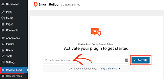 리뷰 피드 WordPress 플러그인에 라이선스 추가 Adding your license to the Reviews Feed WordPress plugin
