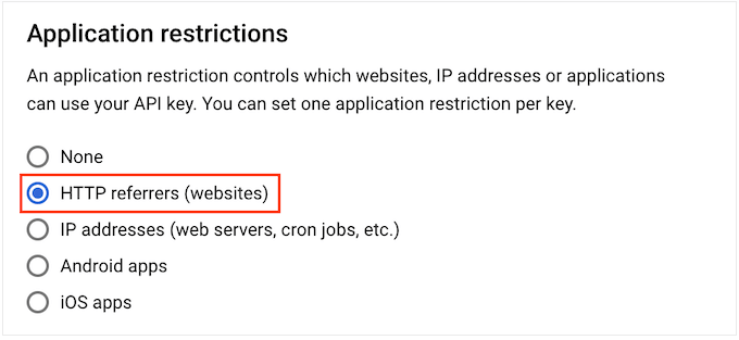 Google API 키에 대한 액세스 제한 Restricting access to your Google API key