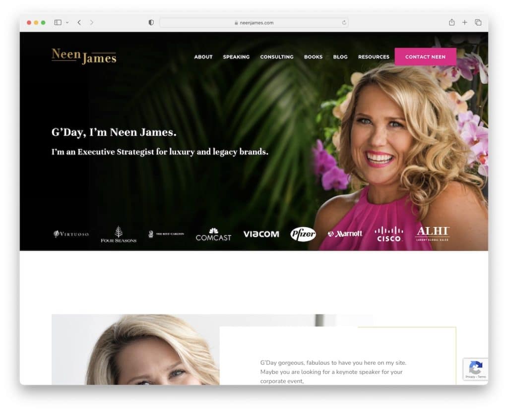 site de conférencier neen james