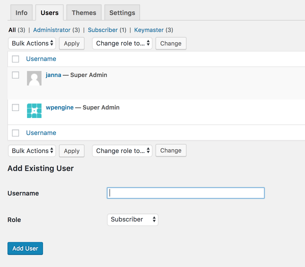 Gestionarea utilizatorilor multisite WordPress