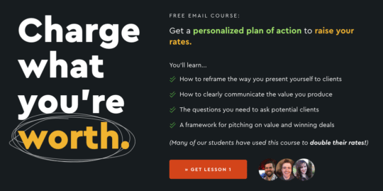 Captura de tela do site Double Your Freelancing