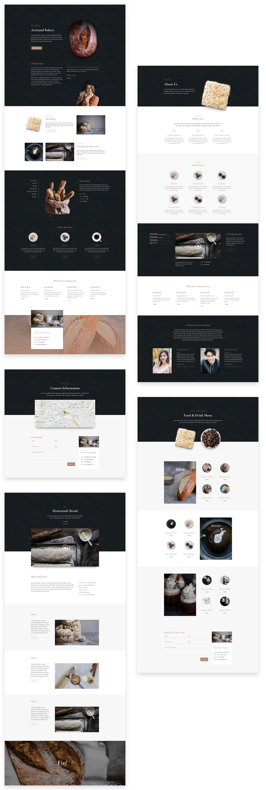 Bäckerei-Layout-Pack-Raster