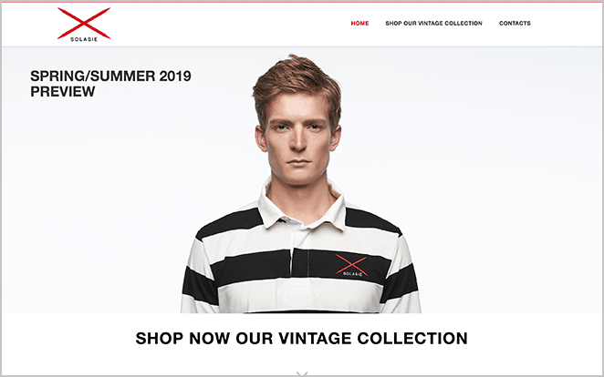 Solasie-Website-Screenshot E-Commerce-Wordpress-Website-Beispiel