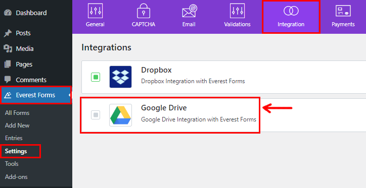 Klicken Sie hier, um Dateien vom WordPress-Formular auf Google Drive hochzuladen