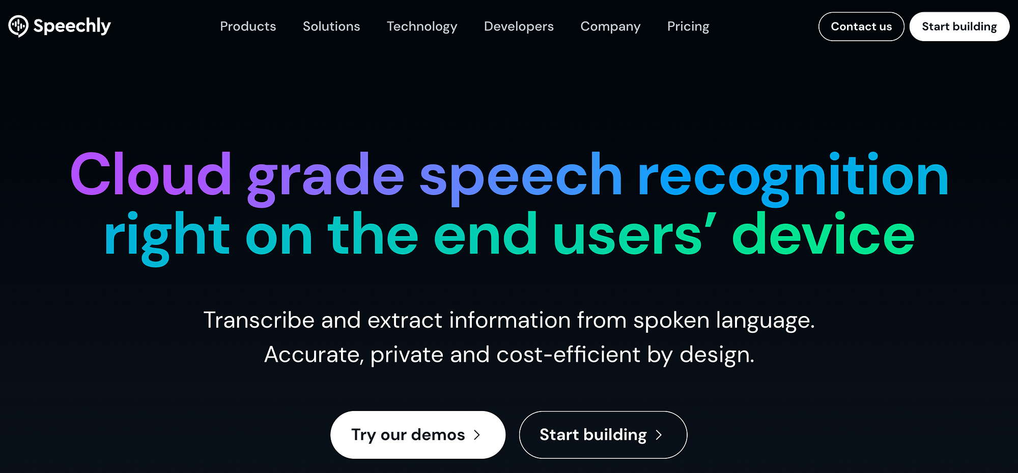 Die Speechly-Website