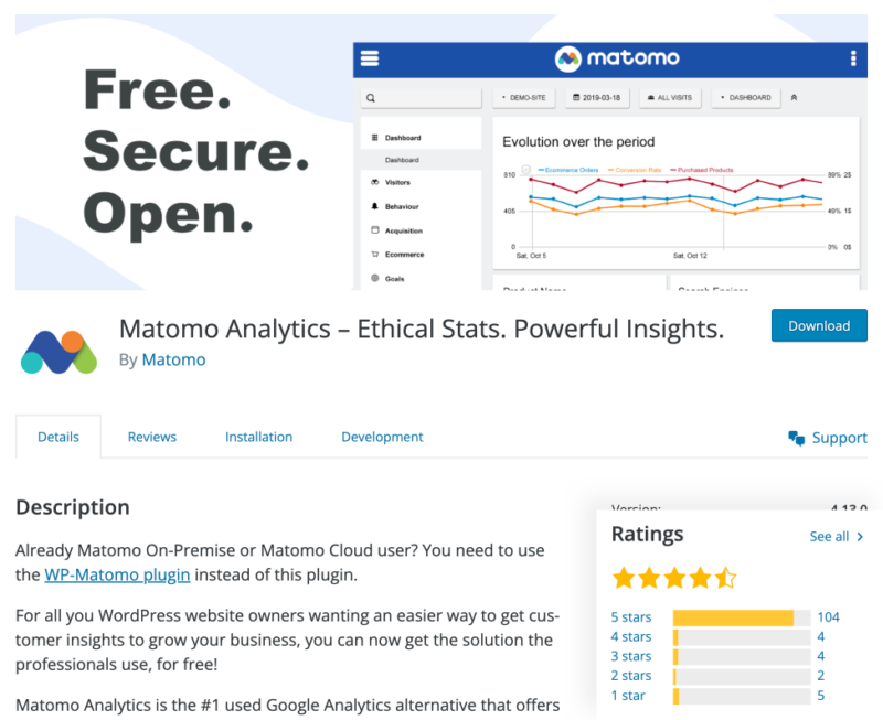 Pluginul Matomo Analytics