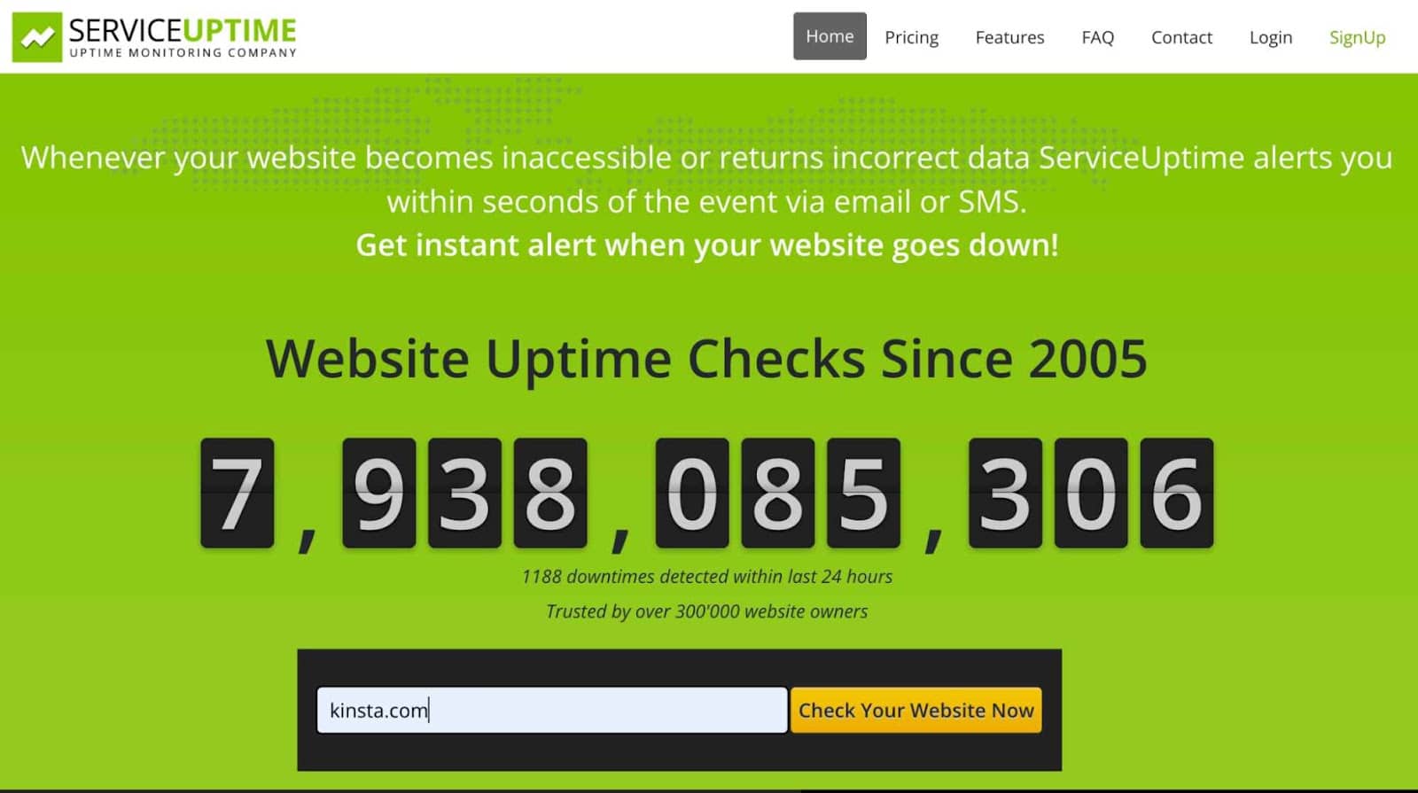 Service Uptime-Website
