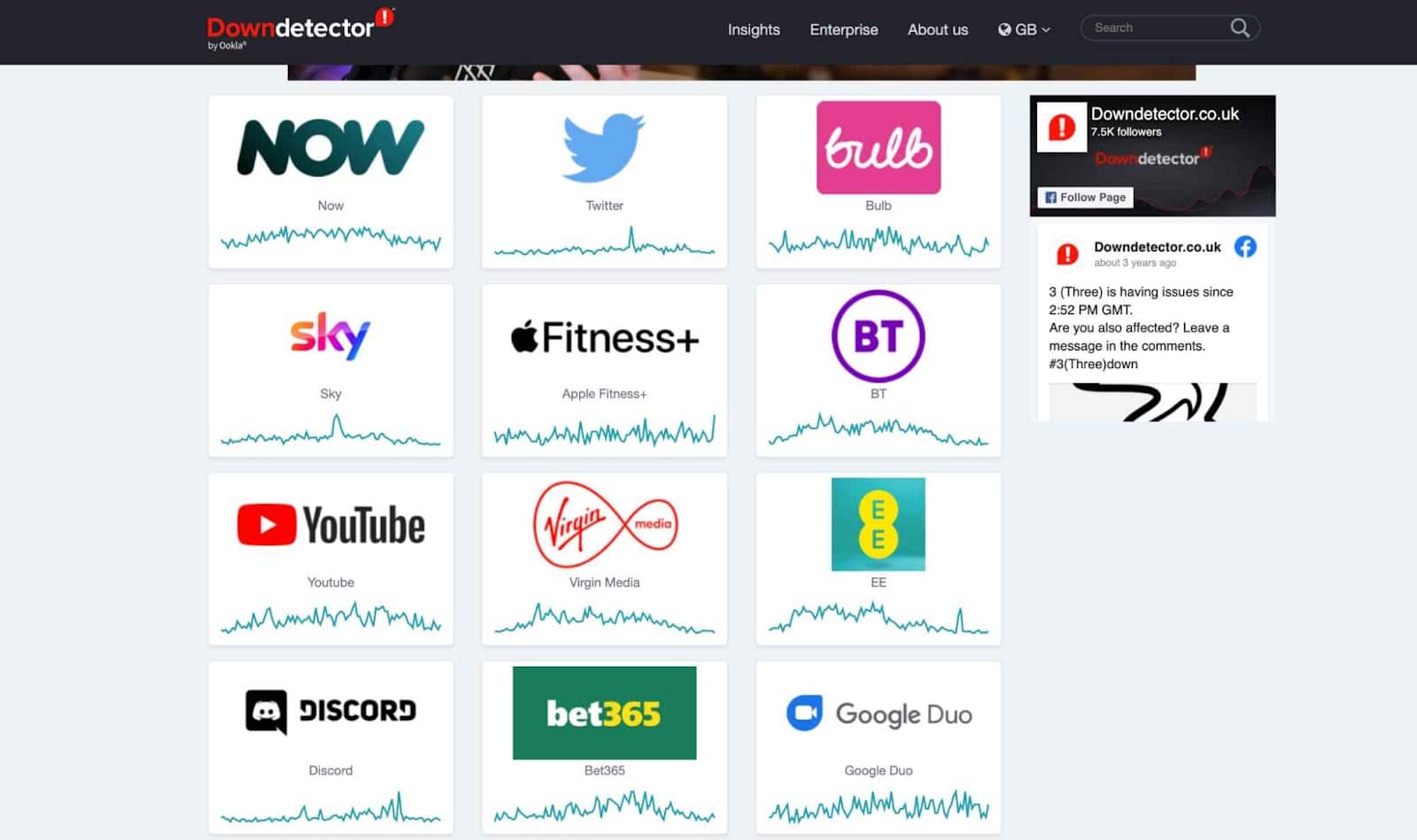Downdetector-Website
