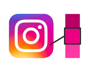 El logo de Instagram con un tono rosa seleccionado