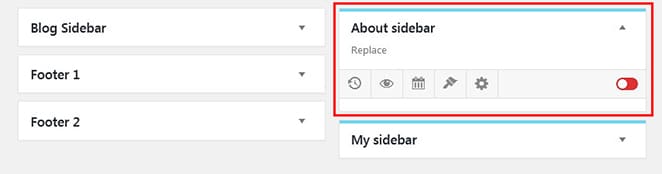 detalles en diferentes barras laterales para publicaciones y páginas en el tablero de wordpress