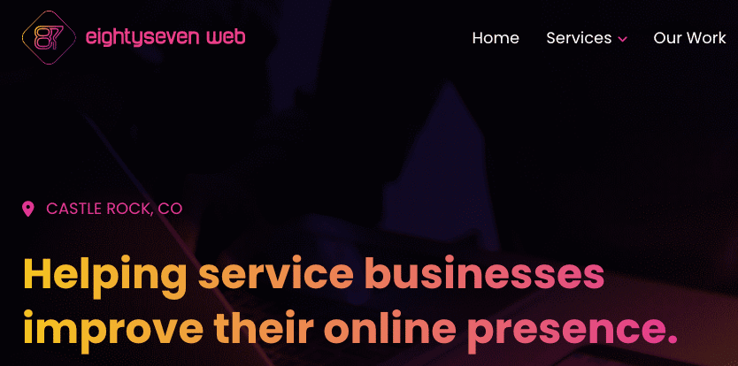 Screenshot dal sito web di EightySeven