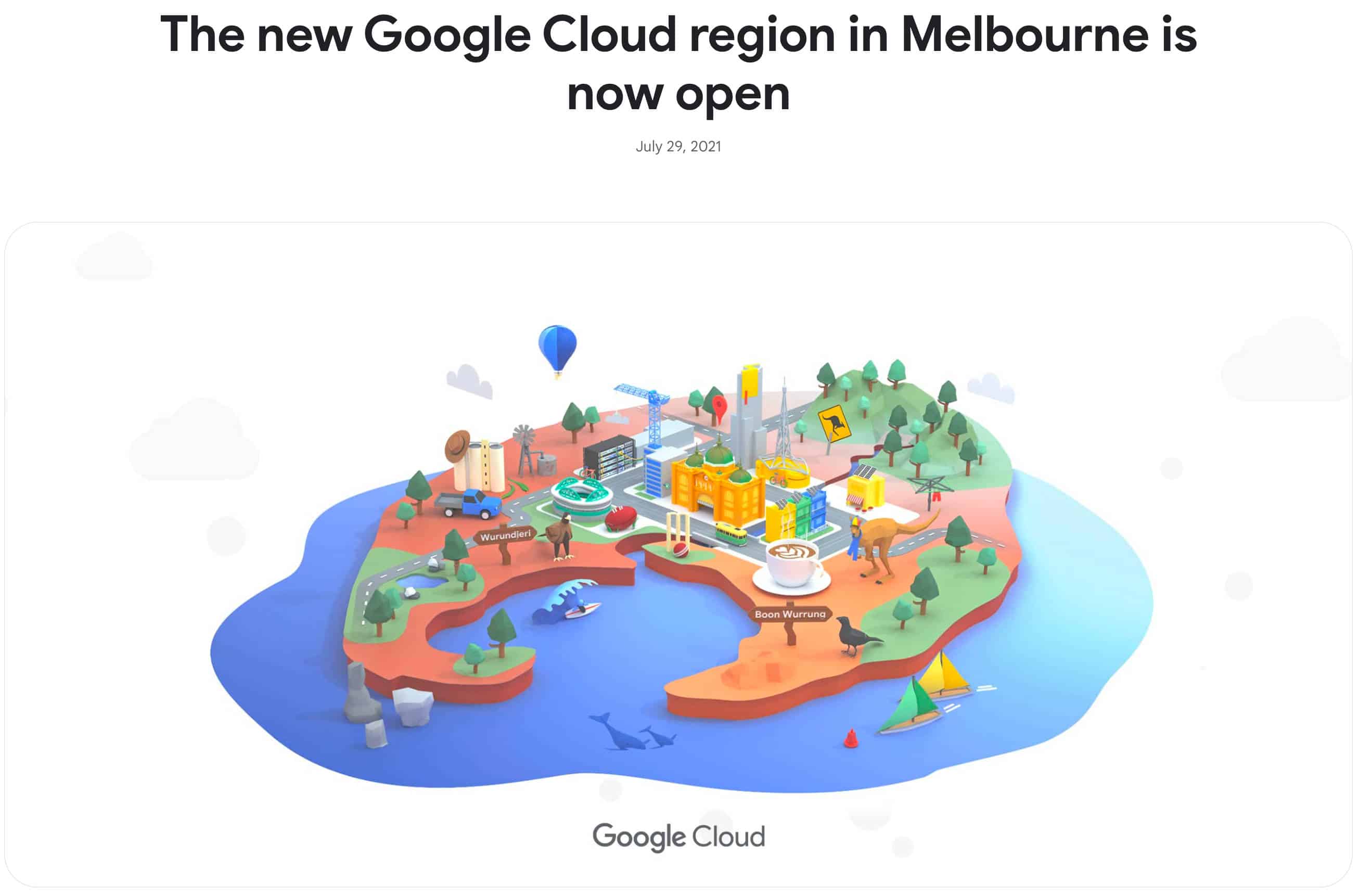 Ouverture d'une nouvelle région cloud à Melbourne