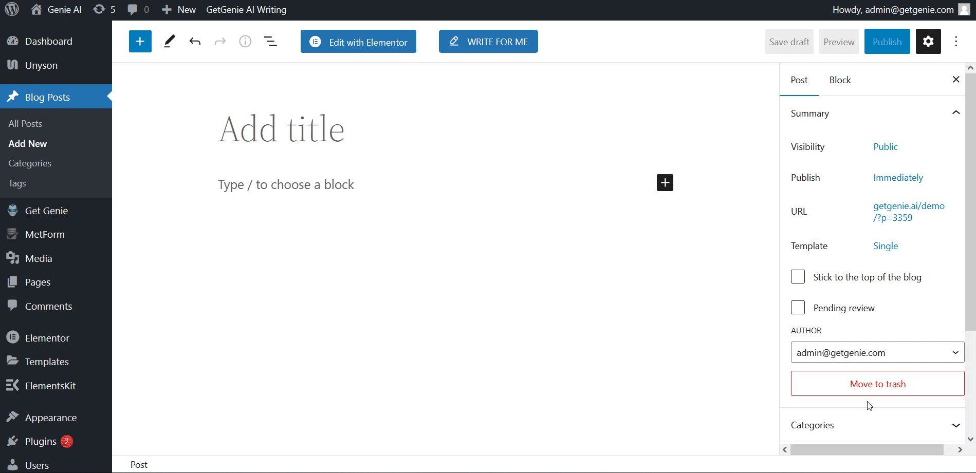 ميزات GetGenie SEO