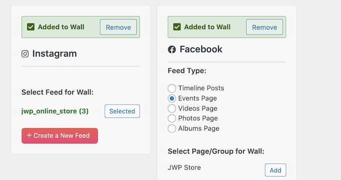 Facebook과 Instagram을 소셜 월에 결합 Combining Facebook and Instagram into a social wall