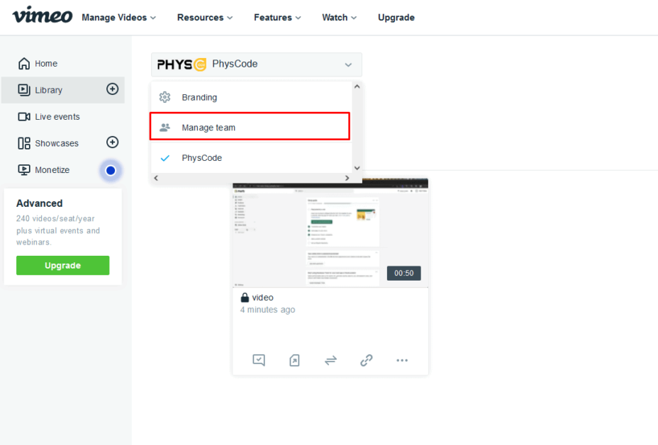 Cómo administrar la configuración de privacidad de Vimeo y agregar un miembro del equipo 77 add a team member