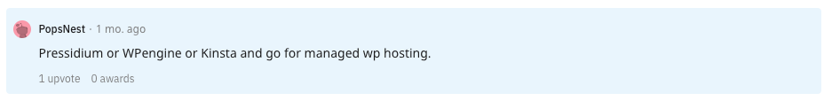 mesin wp komentar reddit sebagai hosting wp terkelola