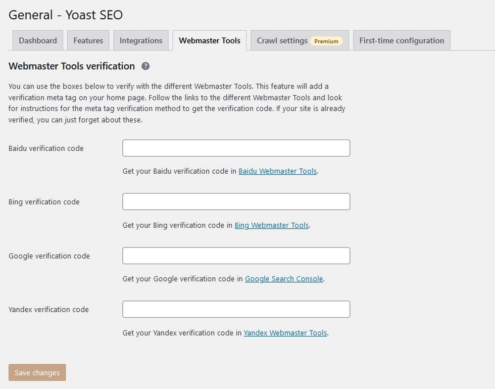 Menyiapkan Alat Webmaster