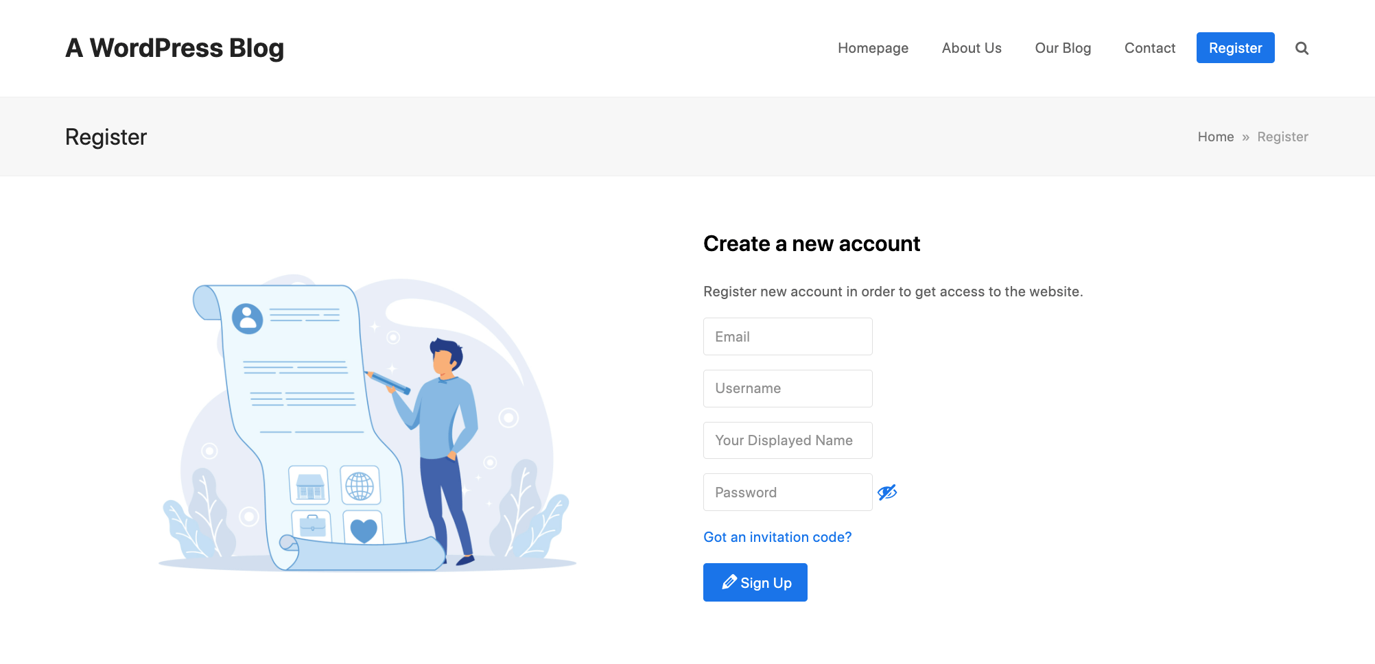 CM Registration Pro：注册页面前端