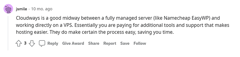 来自 Reddit 的 Cloudways 意见