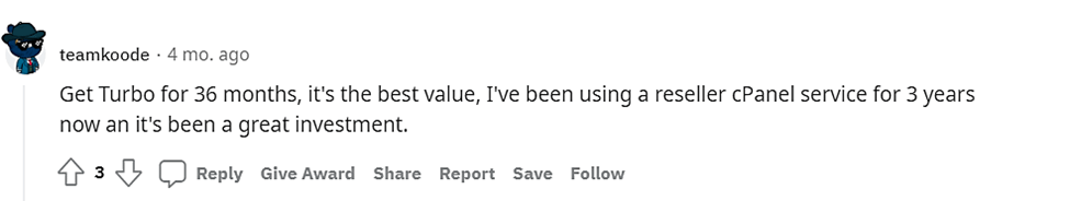 来自 Reddit 的 A2 托管意见