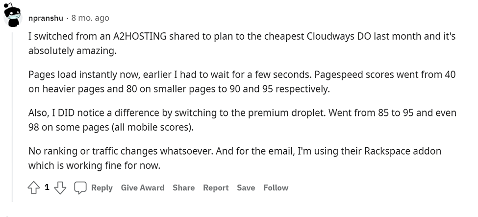 来自 Reddit 的 Cloudways 意见