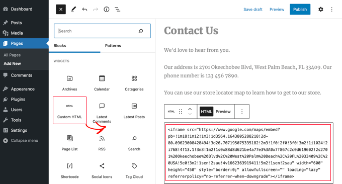 WordPress에 사용자 지정 HTML 블록 추가 Add a Custom HTML Block to Your Page