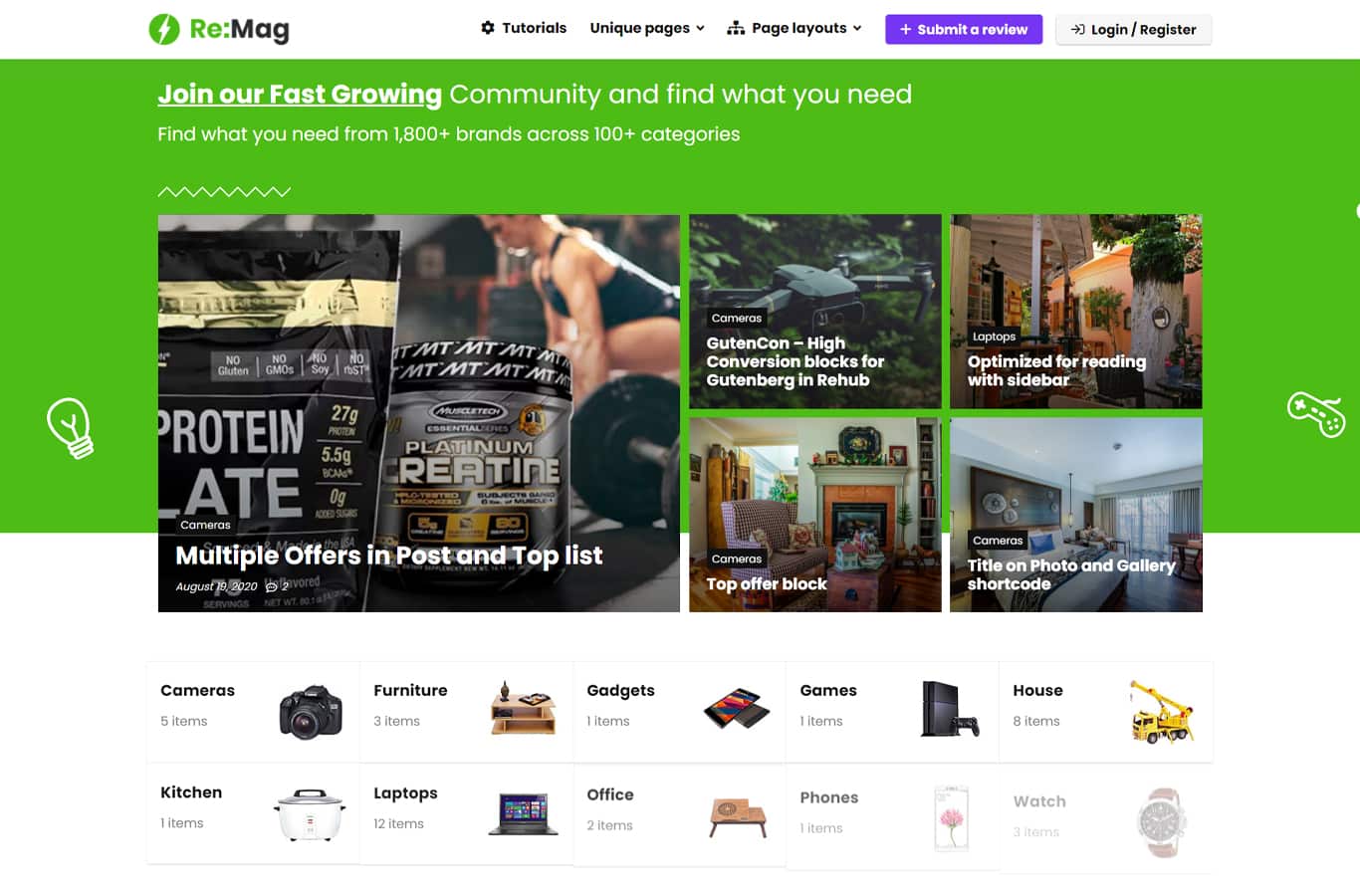 Demo tema Rehub