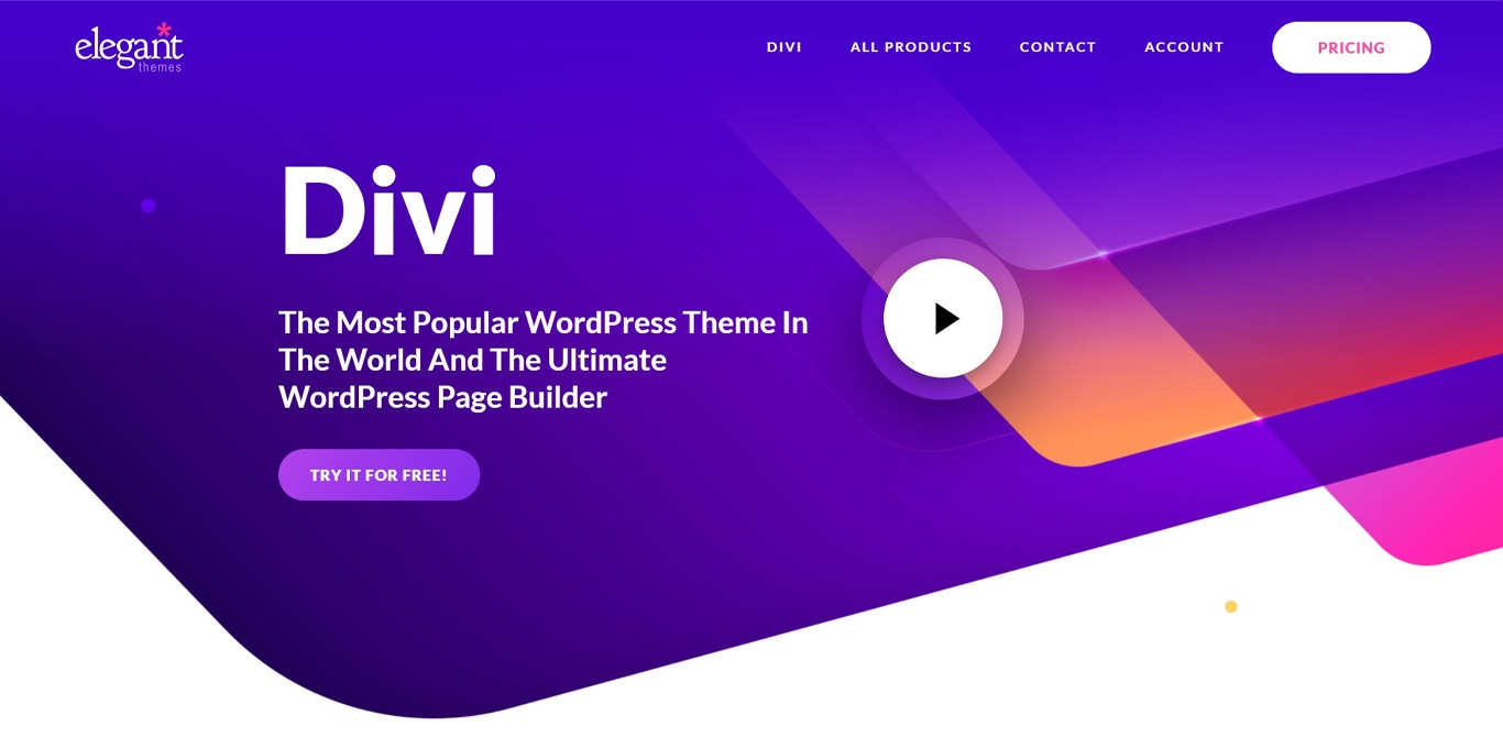 Gambar situs tema Divi