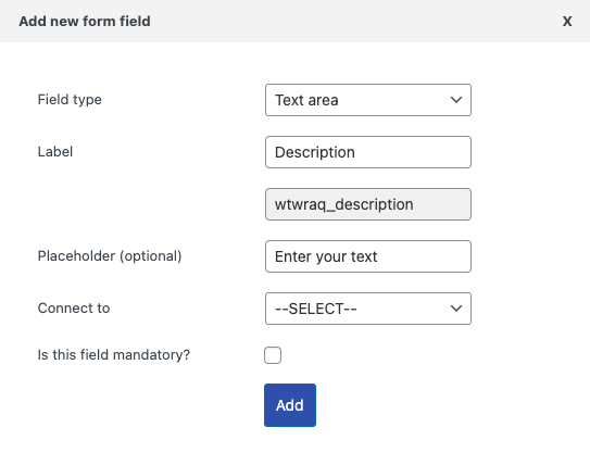 créer une boîte de description woocommerce pour le formulaire de devis