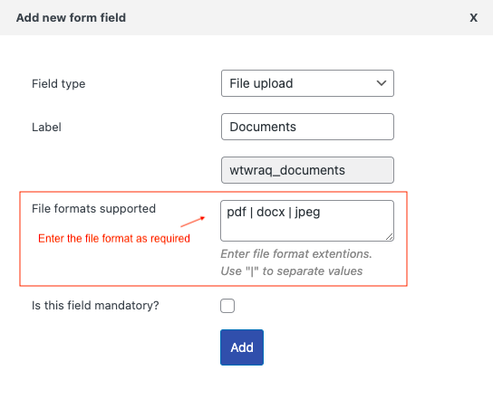 Geben Sie das WooCommerce-Dateiformat ein