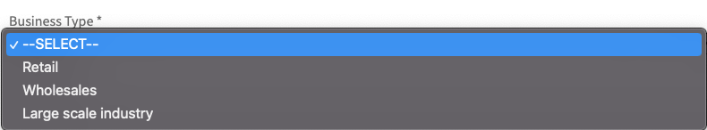 WooCommerce-Dropdown-Feld für das Angebotsformular