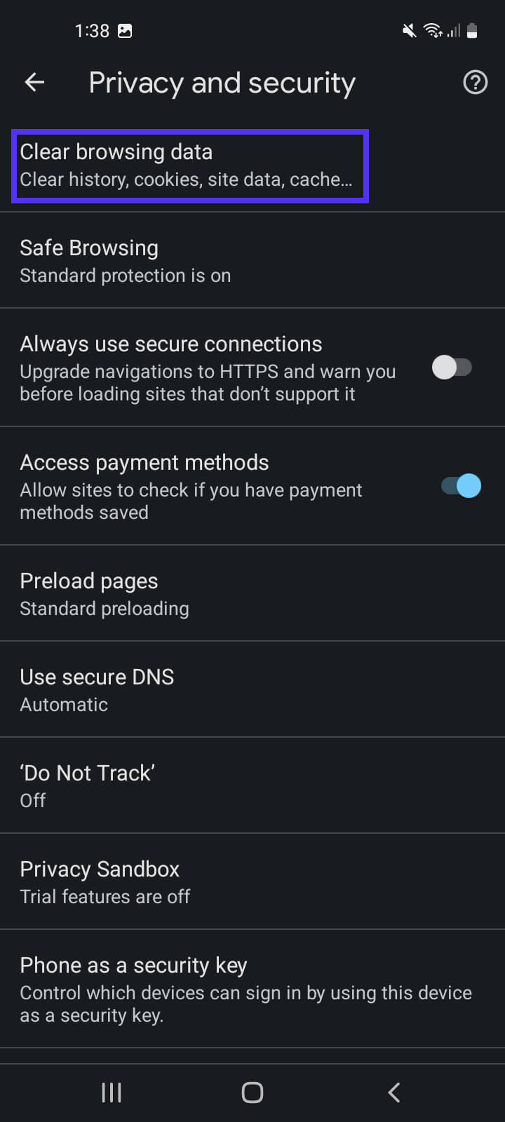 Как очистить данные просмотра в Google Chrome на мобильных устройствах