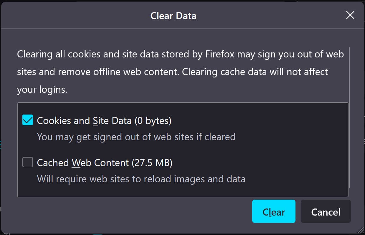 Как очистить отслеживающие куки в Mozilla Firefox